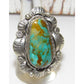 Navajo Royston Turquoise Statement Ring Sz 9 Sterling Silver