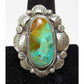 Navajo Royston Turquoise Statement Ring Sz 9 Sterling Silver