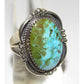 Navajo Royston Turquoise Statement Ring Sz 9 Sterling Silver