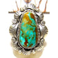 Navajo Royston Turquoise Statement Ring Sz 9 Sterling Silver