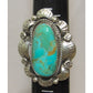 Navajo Royston Turquoise Statement Ring Sz 9 Sterling Silver