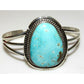 Navajo Royston Turquoise Sterling Cuff Bracelet Signed 