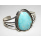 Navajo Royston Turquoise Sterling Cuff Bracelet Signed 