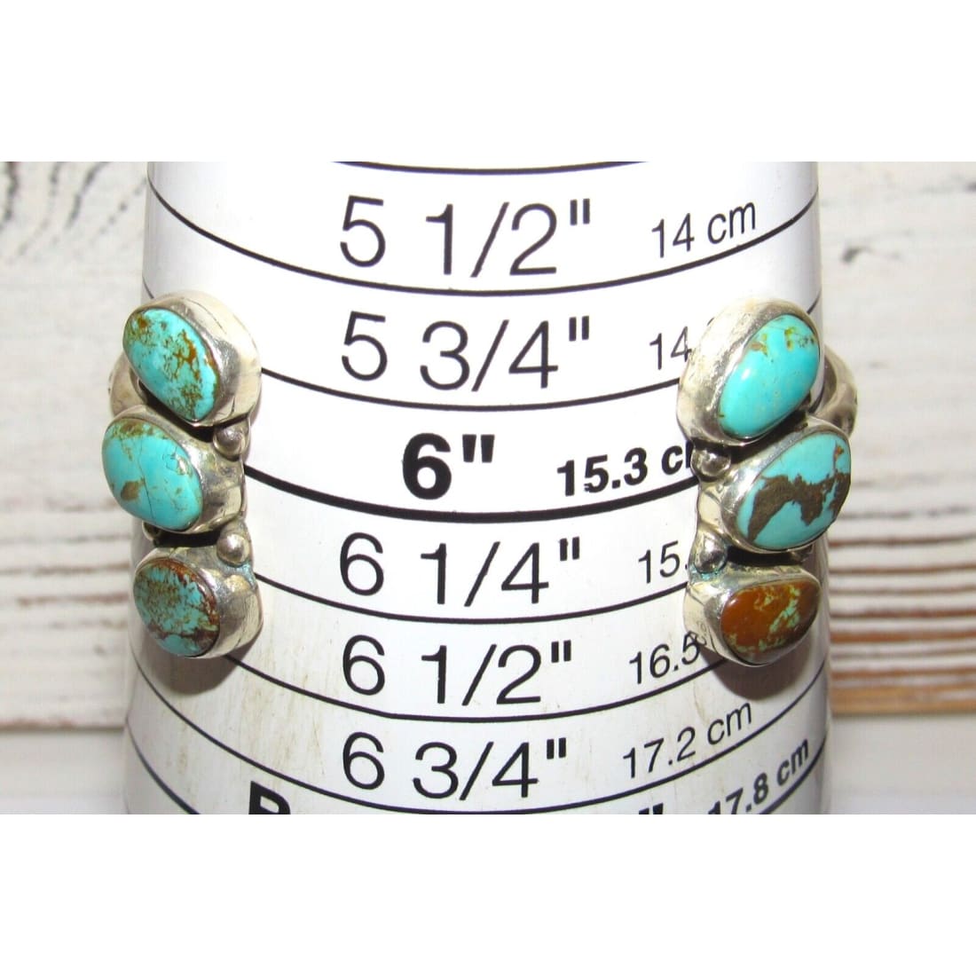 Navajo Royston Turquoise Sterling Open Stacker Cuff Bracelet