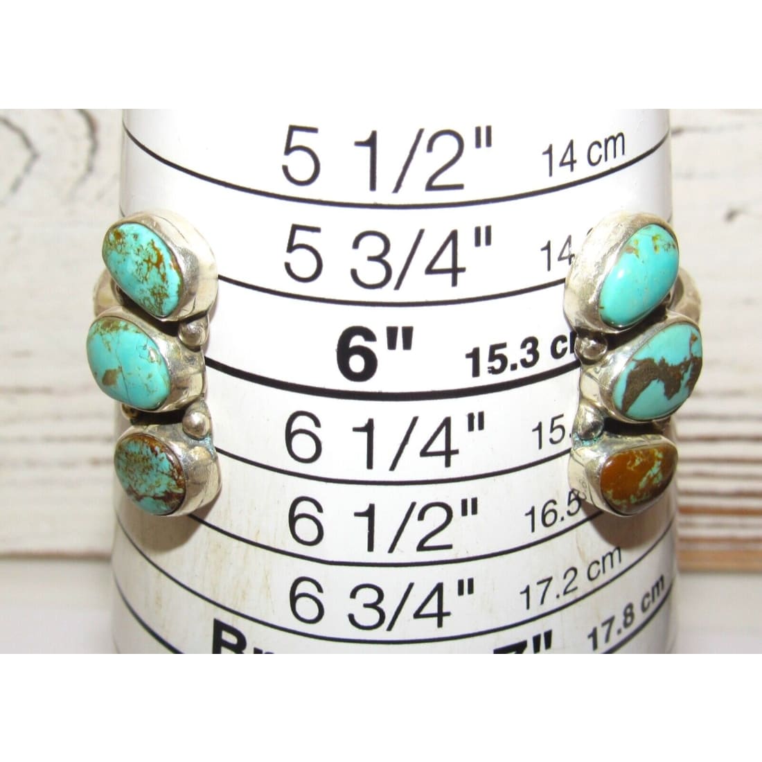Navajo Royston Turquoise Sterling Open Stacker Cuff Bracelet