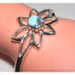 Navajo Sand Cast Silver Golden Hills Turquoise Cuff Bracelet