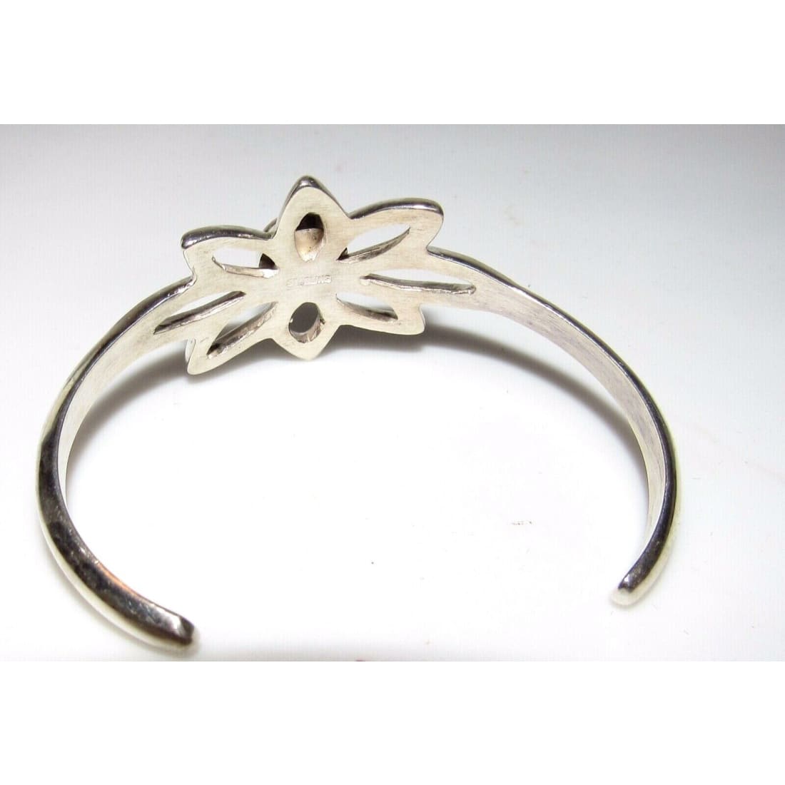 Navajo Sand Cast Silver Golden Hills Turquoise Cuff Bracelet