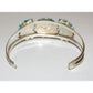 Navajo Sleeping Beauty Turquoise Cluster Cuff Bracelet 