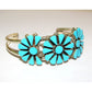 Navajo Sleeping Beauty Turquoise Cluster Cuff Bracelet 
