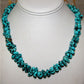 Navajo Sleeping Beauty Turquoise Nugget Necklace 18 Sterling