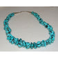 Navajo Sleeping Beauty Turquoise Nugget Necklace 18 Sterling