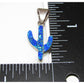 Navajo Small Reversible Cactus Pendant Charm Turquoise Opal 
