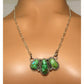 Navajo Sonoran Gold Turquoise Cluster Bar Necklace Sterling