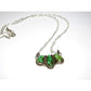 Navajo Sonoran Gold Turquoise Cluster Bar Necklace Sterling