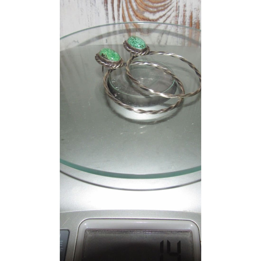 Navajo Sonoran Gold Turquoise Hoop Earrings Sterling Silver 