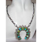 Navajo Sonoran Gold Turquoise Naja Necklace Squash Blossom 