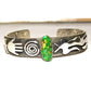 Navajo Sonoran Gold Turquoise Petroglyph Bracelet Sterling