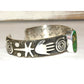 Navajo Sonoran Gold Turquoise Petroglyph Bracelet Sterling