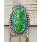 Navajo Sonoran Gold Turquoise Ring Sz 7.5 Sterling Silver 