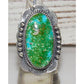 Navajo Sonoran Gold Turquoise Ring Sz 7.5 Sterling Silver 