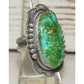 Navajo Sonoran Gold Turquoise Ring Sz 7.5 Sterling Silver 