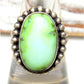 Navajo Sonoran Gold Turquoise Ring Sz 7.5 Sterling Silver Signed Native Native American