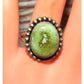 Navajo Sonoran Gold Turquoise Ring Sz 9 Sterling Silver 