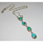 Navajo Sonoran Gold Turquoise Small Lariat Necklace Sterling