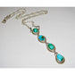 Navajo Sonoran Gold Turquoise Small Lariat Necklace Sterling