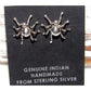 Navajo Spider Post Earrings Sterling Silver Native American 