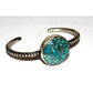 Navajo Spiderweb Kingman Turquoise Stacker Cuff Bracelet