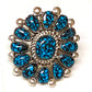 Navajo Spiderweb Kingman Turquosie Cluster Ring Size 7 