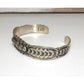 Navajo Stacker Cuff Bracelet Sterling Silver Hand Stamped Repousse Signed Native The Southwestern Style Gallery