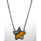Navajo Star Bar Necklace Bumblebee Jasper Sterling Silver 