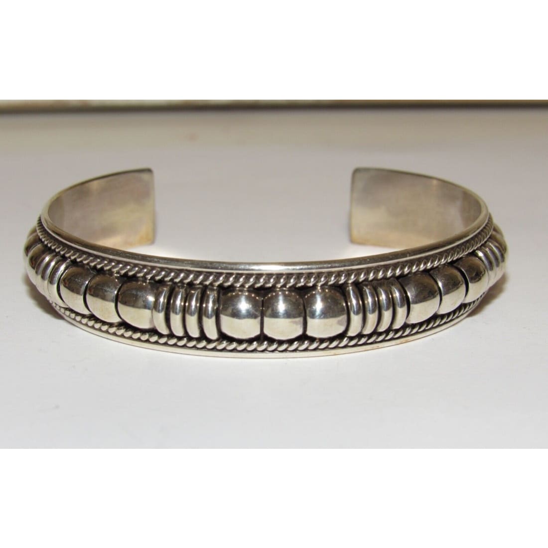 Navajo Sterling Silver Cuff Bracelet Thomas Charley Native