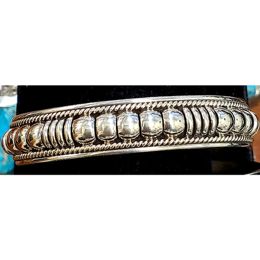 Navajo Sterling Silver Cuff Bracelet Thomas Charley Native