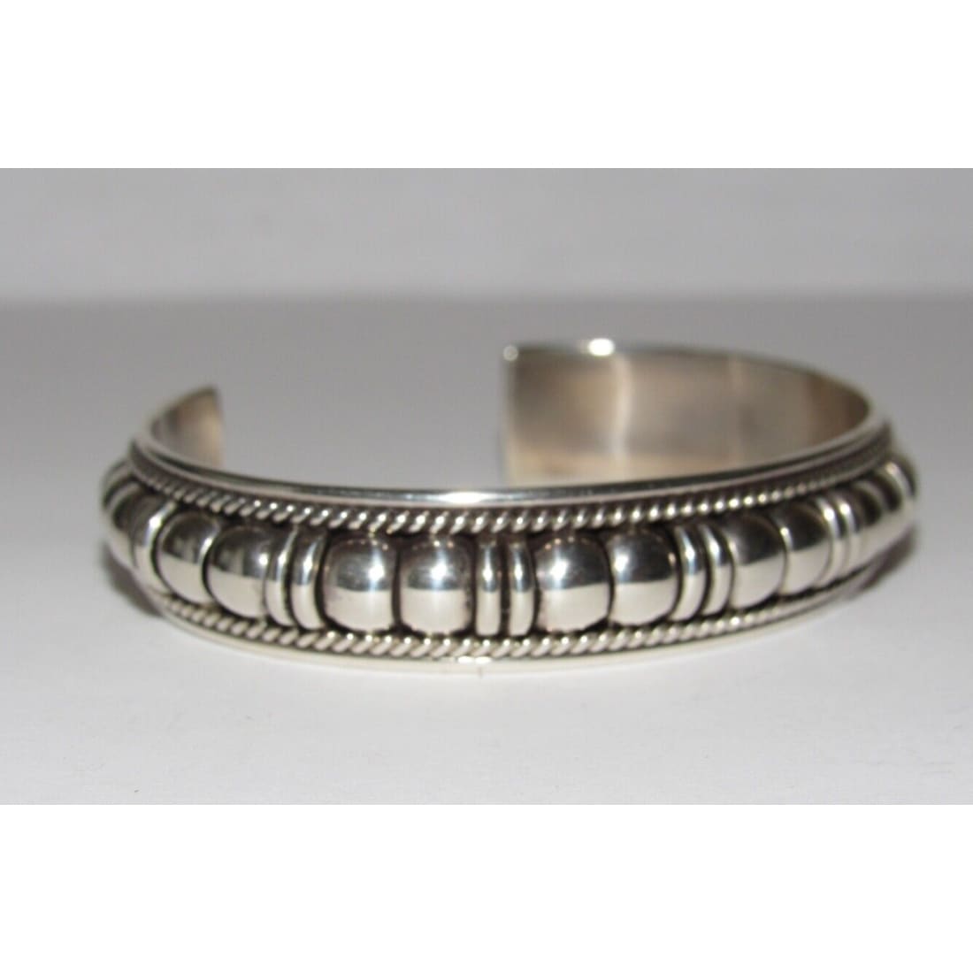 Navajo Sterling Silver Cuff Bracelet Thomas Charley Native