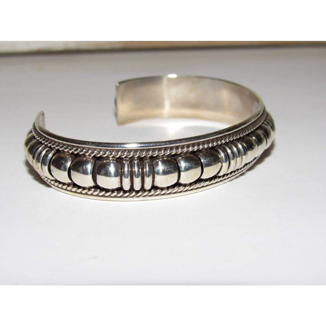 Navajo Sterling Silver Cuff Bracelet Thomas Charley Native