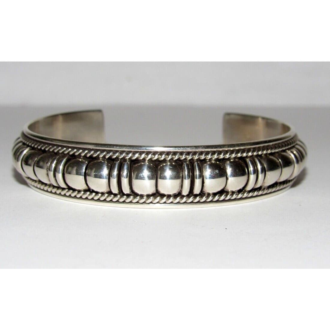 Navajo Sterling Silver Cuff Bracelet Thomas Charley Native