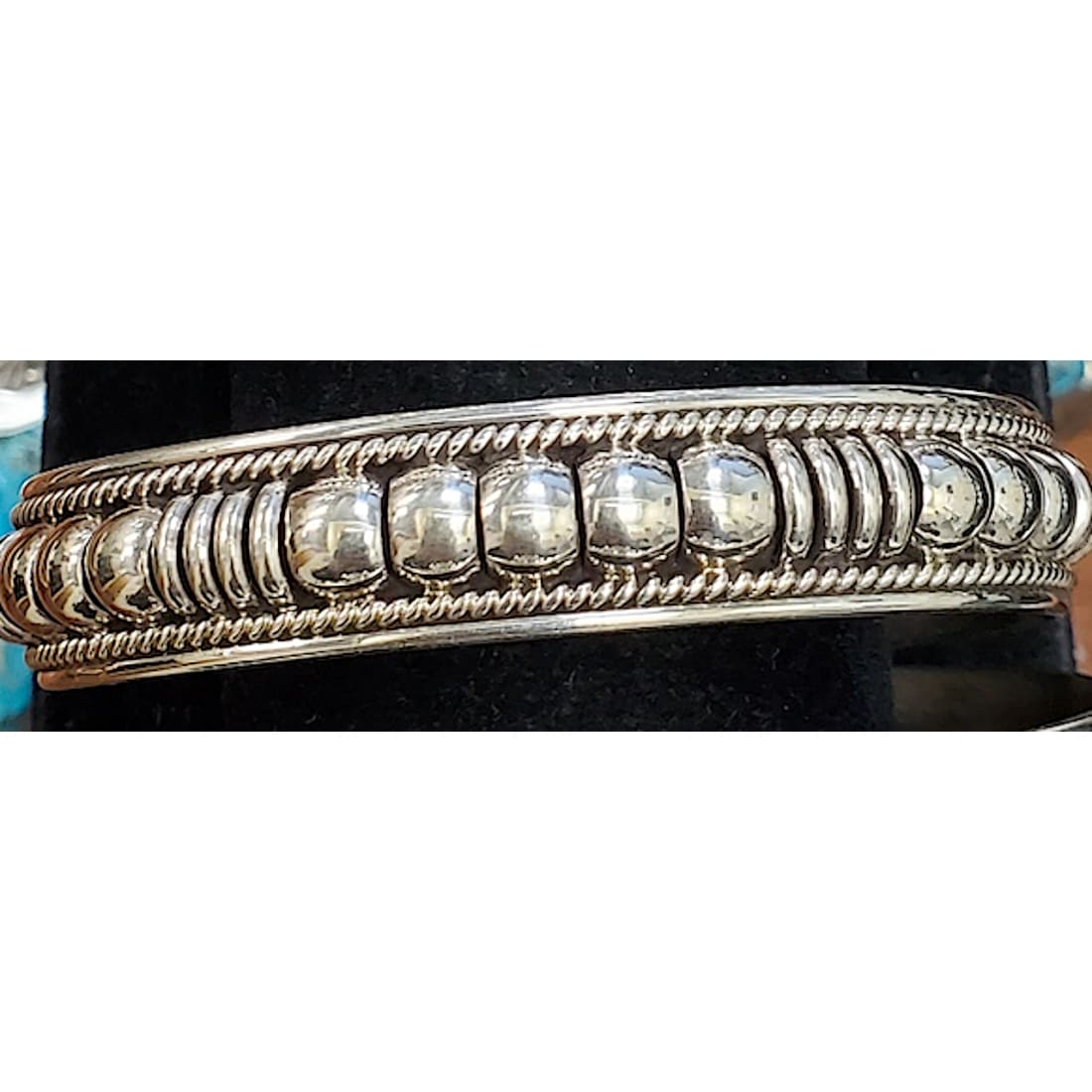 Navajo Sterling Silver Cuff Bracelet Thomas Charley Native