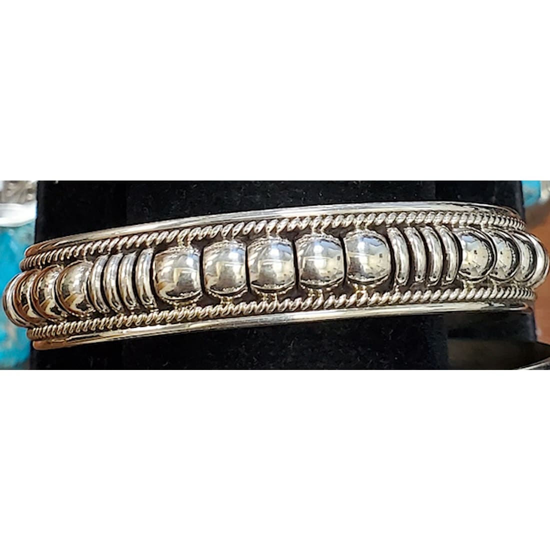 Navajo Sterling Silver Cuff Bracelet Thomas Charley Native