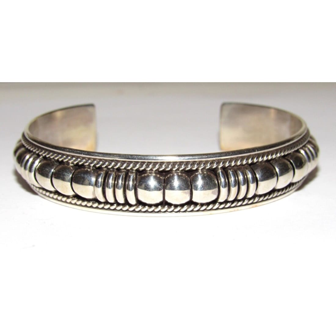 Navajo Sterling Silver Cuff Bracelet Thomas Charley Native
