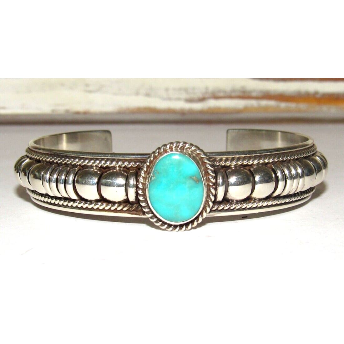 Navajo Sterling Silver Royston Cuff Bracelet Thomas Charley