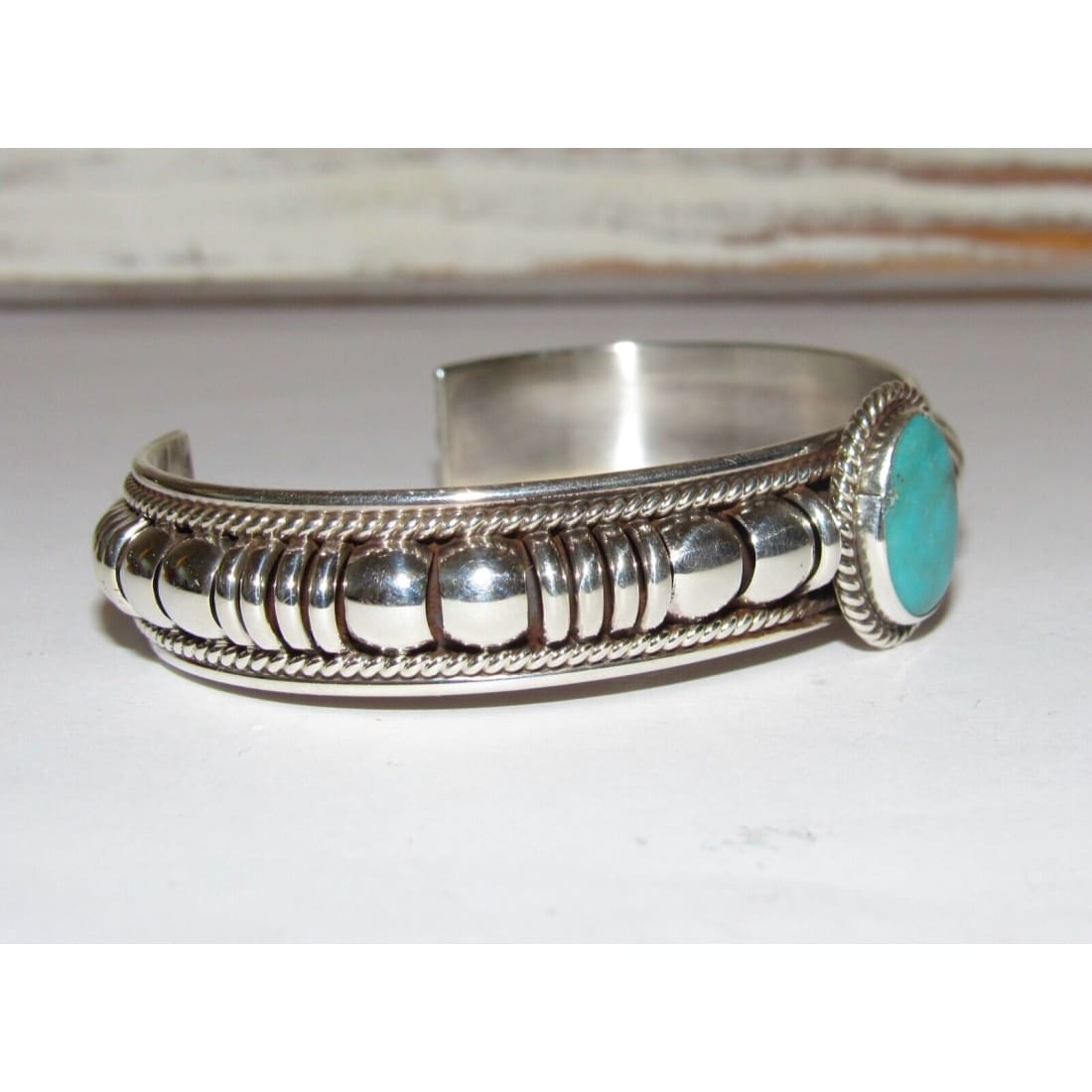 Navajo Sterling Silver Royston Cuff Bracelet Thomas Charley