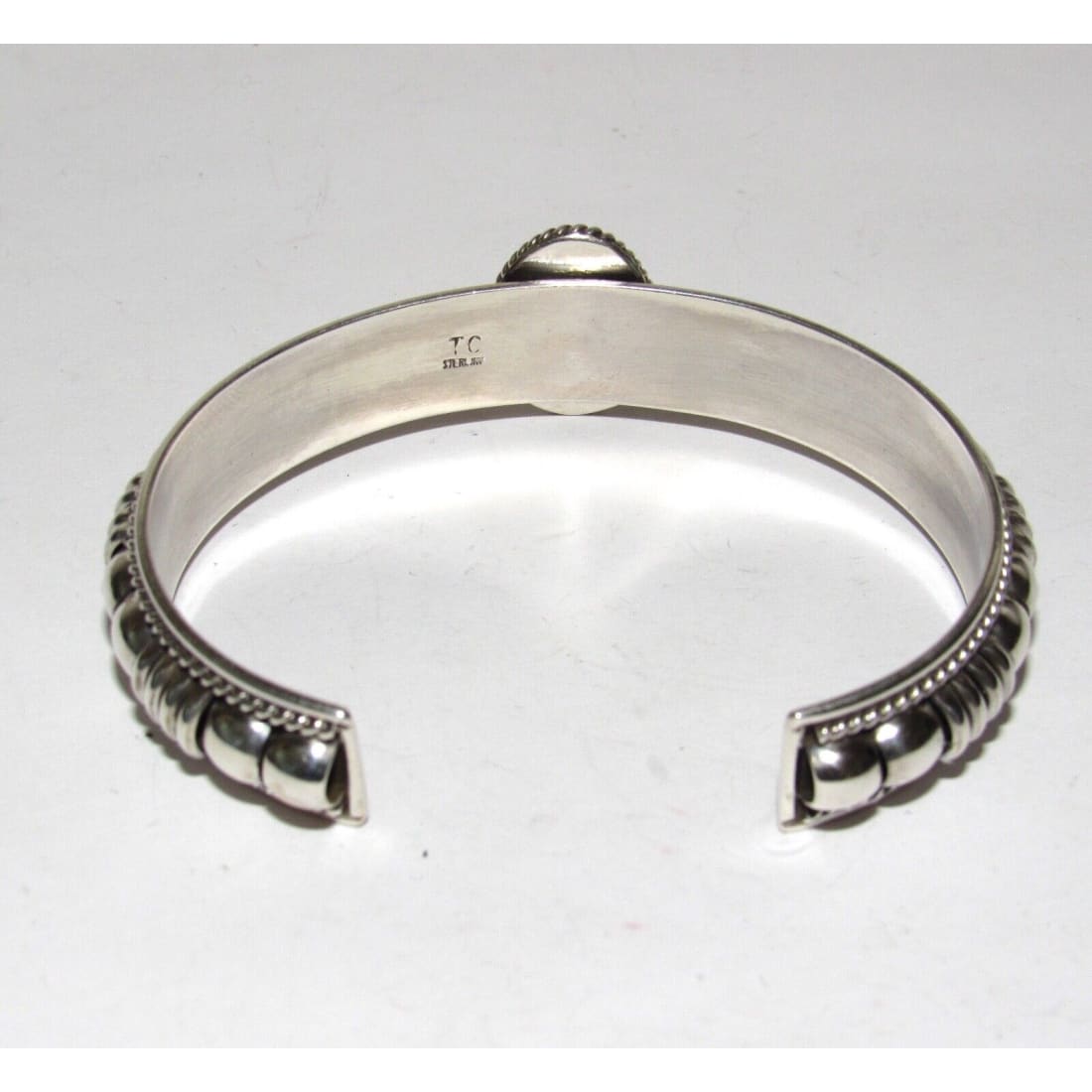 Navajo Sterling Silver Stormy Mountain Turquoise Cuff