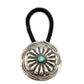 Navajo Sterling Silver Turquoise Concho Hair Tie by A. Soce