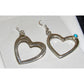 Navajo Sterling Turquoise Heart Dangle Earrings Pauline Nelson Native American Native American