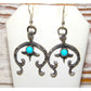 Navajo Sterling Turquoise Naja Earrings Kevin Billah Native American Handmade