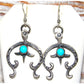 Navajo Sterling Turquoise Naja Earrings Kevin Billah Native American Handmade