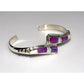 Navajo Sugilite Opal Bracelet Inlay Sterling Silver Native 